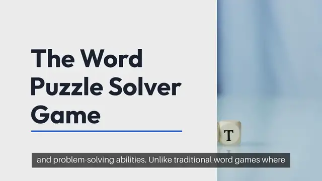 'Video thumbnail for Word Puzzle Solver Game'