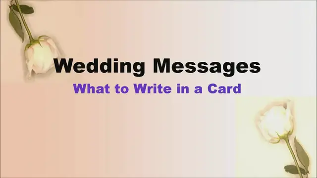 'Video thumbnail for Wedding Messages: What to Write in a Wedding Card'