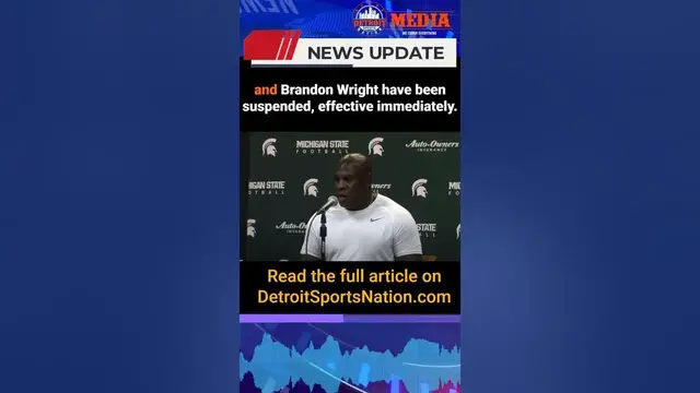 'Video thumbnail for Michigan State suspends additional players for assault at the Big House'