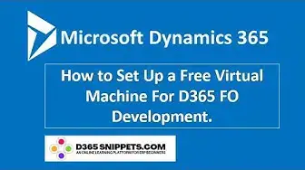 'Video thumbnail for How to Set Up a Free Virtual Machine for Dynamics 365 Development'