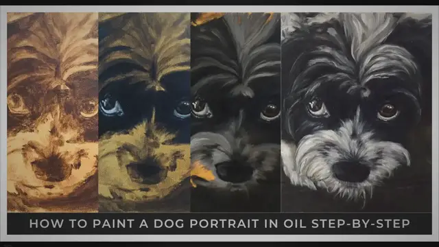'Video thumbnail for How to Paint A Dog Portrait in Oil Step-by-Step'