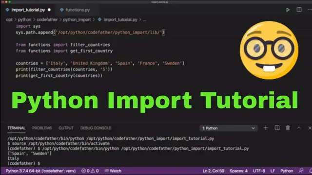 'Video thumbnail for How to Import a Python Function from Another File'