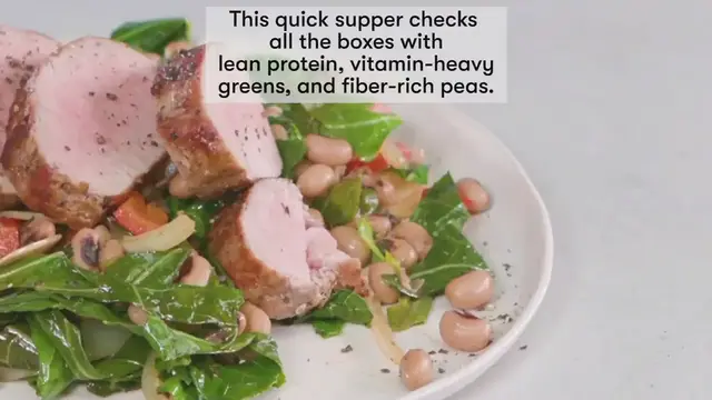 'Video thumbnail for Pork Tenderloin and Collards Skillet'