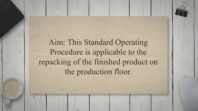 'Video thumbnail for SOP on Repacking of Finished Product'