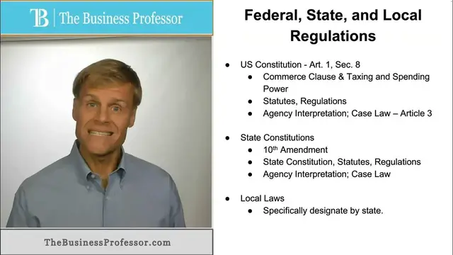 'Video thumbnail for Federal State and Local Regulations'