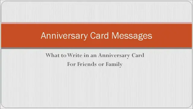 'Video thumbnail for Anniversary Messages for Friends and Family'