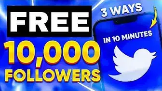 'Video thumbnail for HOW TO GET 10 000 FREE FOLLOWERS ON TWITTER IN 12 MINUTES | 3 WAYS TO GROW ON TWITTER'