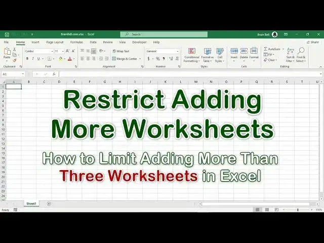 'Video thumbnail for How to Limit Adding More Than Three Worksheets in Excel'