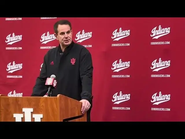 'Video thumbnail for Coach Q&A: Indiana football head coach Curt Cignetti previews Notre Dame CFB Playoff Matchup'
