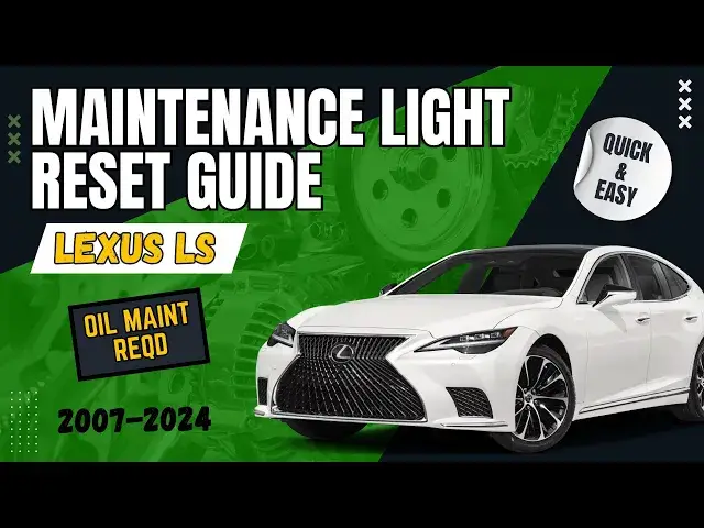 'Video thumbnail for 2007-2024 Lexus LS 460/LS500 Oil Light Reset | DIY Maintenance Made Simple! 🚗🔧'