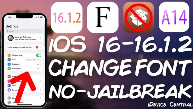 'Video thumbnail for iOS 16 - 16.1.2 Semi-Jailbreak: How To Install Custom Fonts / Emojis (ALL Devices) [Tutorial]'