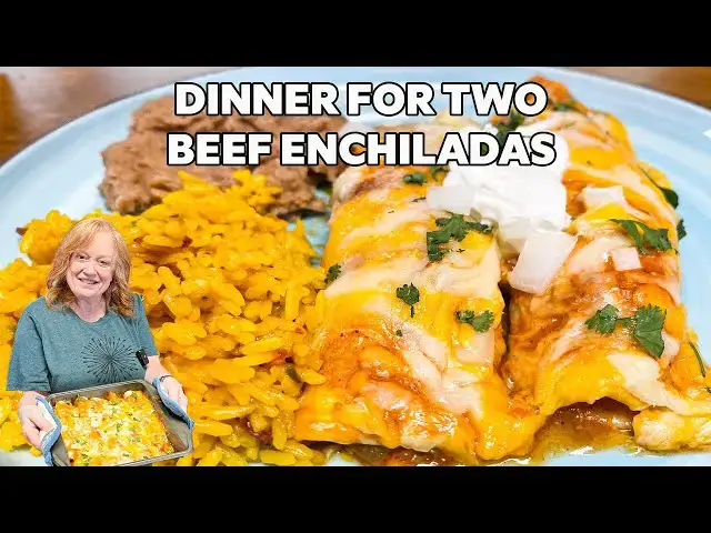 'Video thumbnail for BEEF ENCHILADAS FOR TWO |  MEXICAN DINNER FOR TWO PEOPLE'