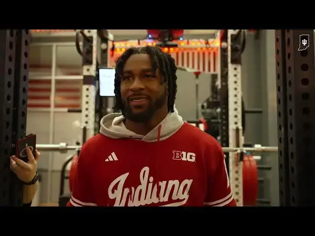 'Video thumbnail for Postgame Q&A: Omar Cooper Jr. on Indiana football's 20-15 win over Michigan'