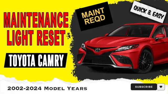 'Video thumbnail for Reset Your Maintenance Light on Toyota Camry (2002-2024): A Comprehensive Guide 🛠'