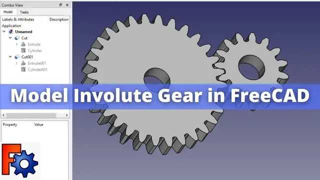 'Video thumbnail for How to Model Involute Gear in FreeCAD | FreeCAD Gear | FreeCAD Tutorial | FreeCAD Part Design |'