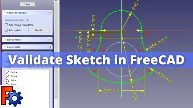 'Video thumbnail for Validate Sketch in FreeCAD | FreeCAD Tutorial | FreeCAD Sketching |'