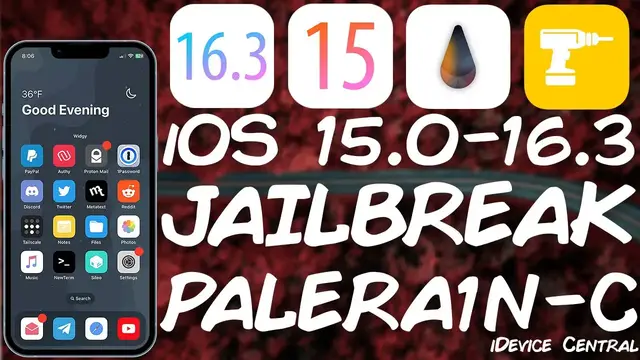 'Video thumbnail for iOS 15 - 16.3 JAILBREAK RELEASED! PaleRa1n Rewrite In C - Jailbreak With Tweaks For Pre-A12 Devices'