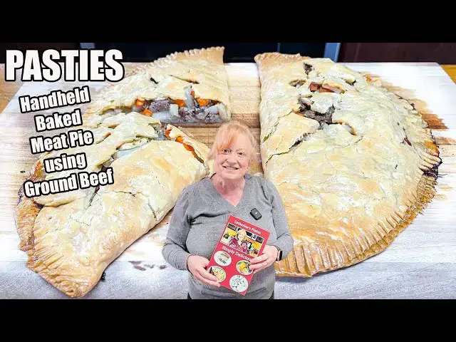 'Video thumbnail for PASTIES A Baked Handheld Meat Pie GROUND BEEF RECIPE'