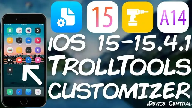 'Video thumbnail for iOS 15.0 - 15.4.1 Jailbreak: TrollTools 3.0 RELEASED! Customize Icons, Lock Screen, Carrier & More!'