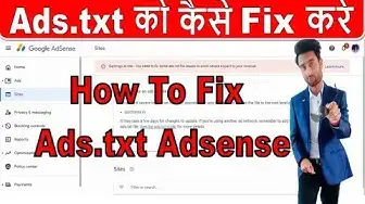 'Video thumbnail for How to fix Ads.txt Google Adsense Earnings at Risk | Ads.txt file problem fix Wordpress | Tech Today'