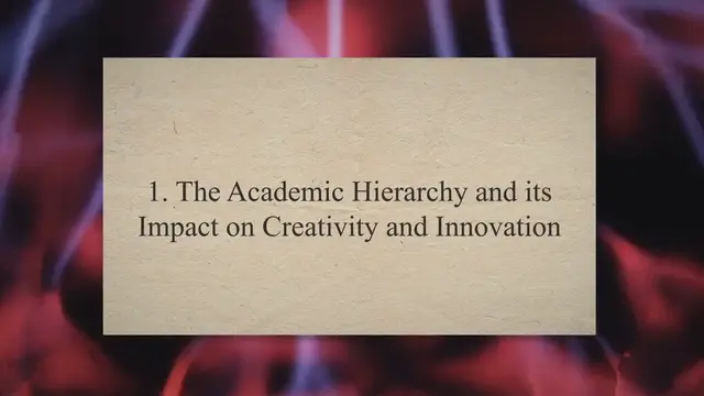 'Video thumbnail for Scholars vs. Students: Why the Academic Hierarchy is Stifling Creativity and Innovation'