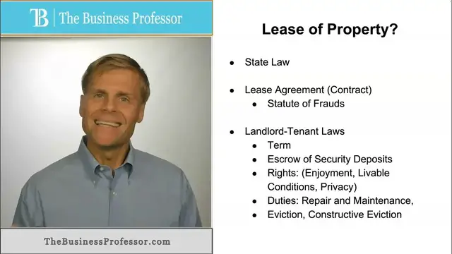 'Video thumbnail for Lease of Property - Laws and Standards'