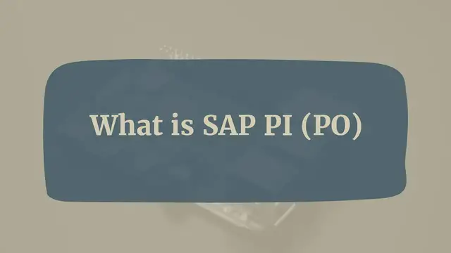 'Video thumbnail for What is SAP PI PO?'