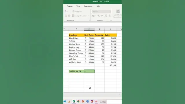'Video thumbnail for Excel Sumproduct function'