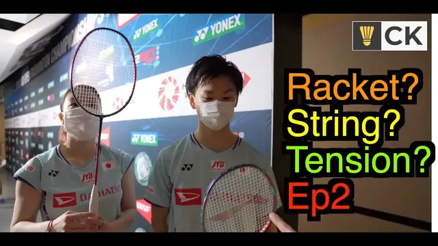 'Video thumbnail for Badminton Rackets, Strings & Tensions of Mixed & Womens Doubles Pro Badminton Players - Watanabe'
