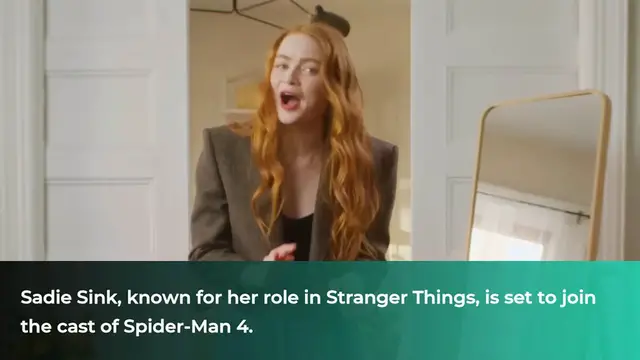 'Video thumbnail for Sadie Sink Joins Spider-Man 4: Fans Speculate on Her Marvel Role'