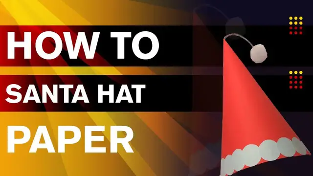 'Video thumbnail for DIY Santa Claus Hat with Paper | How to Make a Santa Hat| Christmas Hat'