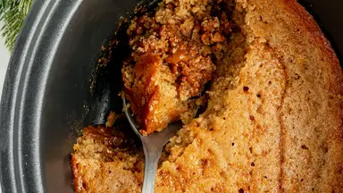 'Video thumbnail for Slow Cooker Gingerbread Pudding'