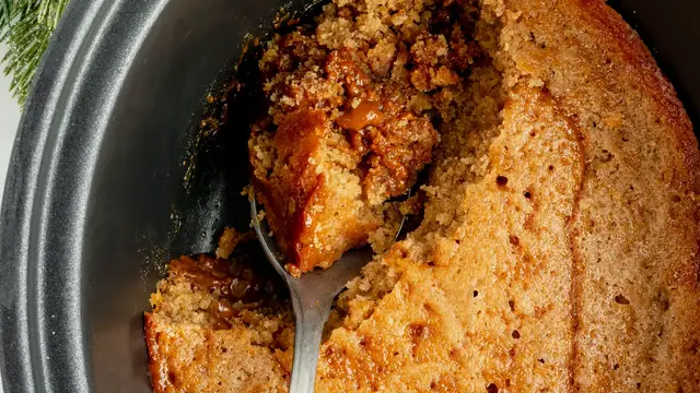 'Video thumbnail for Slow Cooker Gingerbread Pudding'