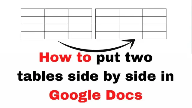 'Video thumbnail for How to put two tables side by side in google docs In 2021'