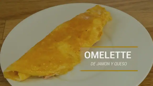 'Video thumbnail for Como hacer una Tortilla Francesa con Jamon y Queso'