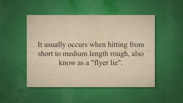 'Video thumbnail for What Is A Flyer In Golf?'