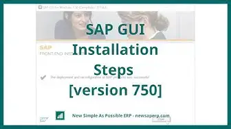 'Video thumbnail for How To Install SAP GUI 750 On Windows 10'