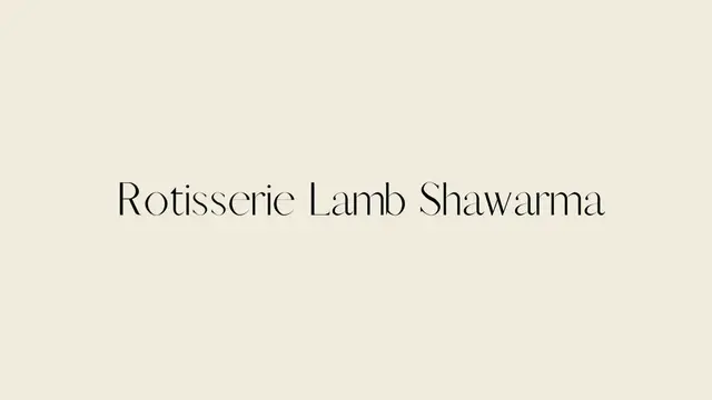 'Video thumbnail for lamb shawarma '