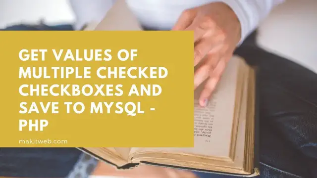 'Video thumbnail for Get values of multiple checked checkboxes and save to MySQL - PHP'