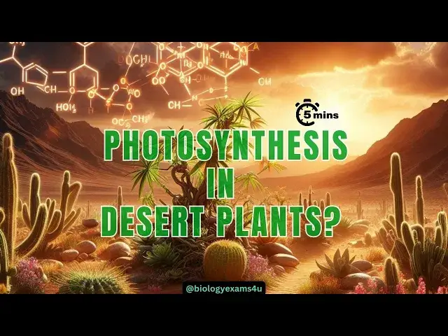 'Video thumbnail for How do Desert Plants Perform Photosynthesis? CAM Pathway Easy Steps'