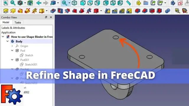 'Video thumbnail for How to Refine Shape in FreeCAD | FreeCAD Tutorial | FreeCAD Part |'