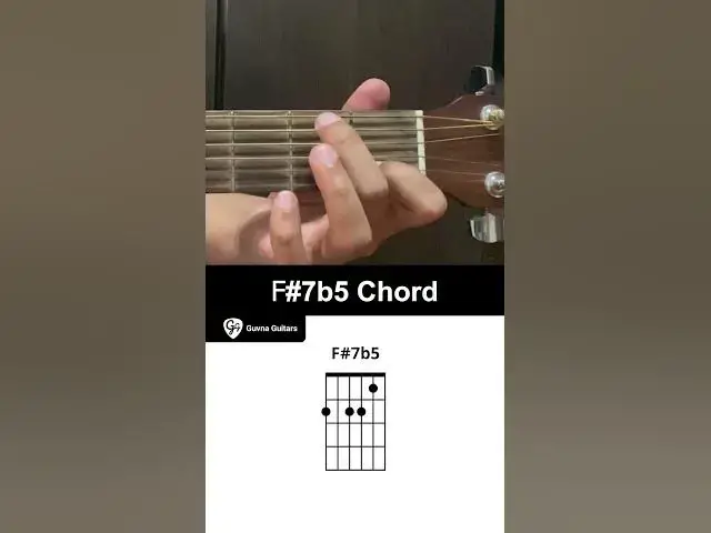 'Video thumbnail for How To Play The F#7b5 Chord On Guitar - Guvna Guitars'