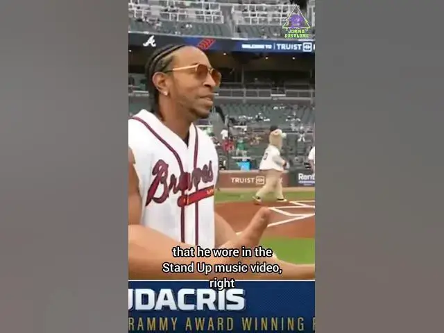 'Video thumbnail for Ludacris throws the first pitch at the Atlanta Braves game'