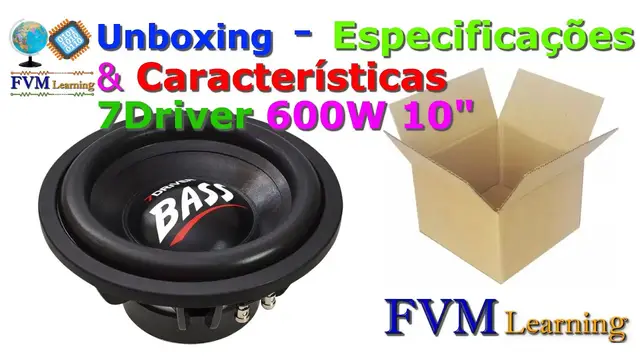 'Video thumbnail for Unboxing - Especificação e Características do Subwoofer 7Driver de 10 Polegadas 600W'