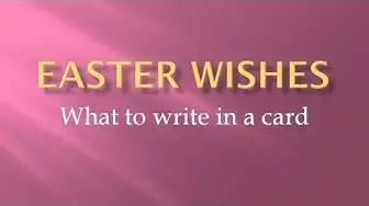 'Video thumbnail for Easter Wishes'