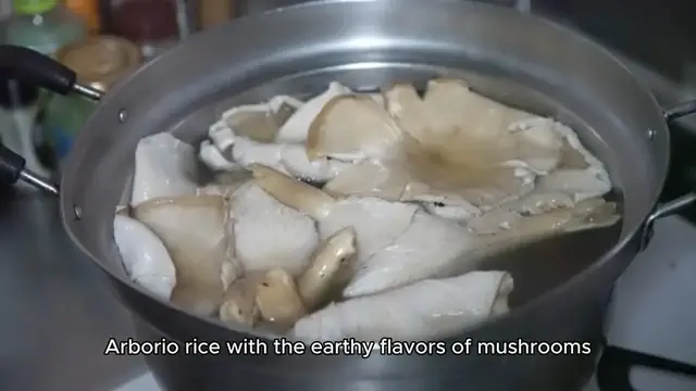 'Video thumbnail for mushroom risotto recipe'