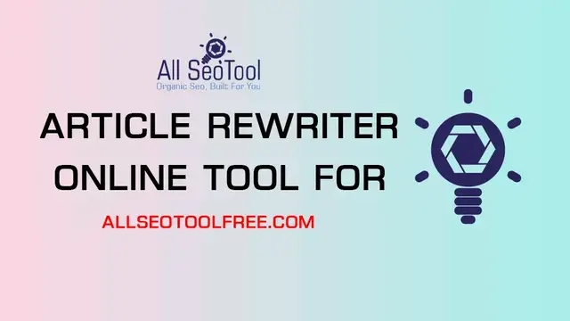 'Video thumbnail for Free Article Rewriter online Tool For All SEO Tool Free'