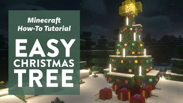 'Video thumbnail for Easy Minecraft Christmas Tree Tutorial (No Mods)'