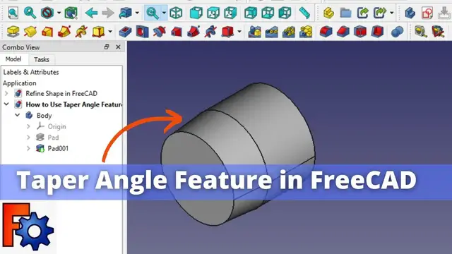 'Video thumbnail for Taper Angle Feature in FreeCAD | FreeCAD Tutorial | FreeCAD Draft |'