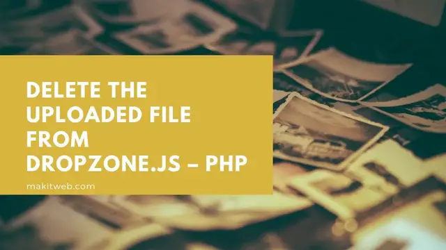 'Video thumbnail for Delete the uploaded file from Dropzone.js – PHP'